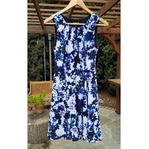 EXPRESS Blue Floral Short Dress 4